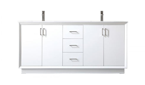 Elegant Lighting Hayes 72 Inch Double Bathroom Vanity in Black Model: VF19672DBK