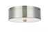 Elegant Lighting Hazen 2 light 12 inch Burnished Nickel flush mount in Burnished Nickel and White Finish Model: LD6025