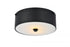 Elegant Lighting Hazen 2 light 12 inch Flat Black flush mount in Flat Black and White Finish Model: LD6024