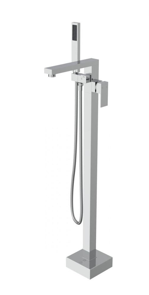 Elegant Lighting Henry Floor Mounted Roman Tub Faucet with Handshower in Brushed Gold Model: FAT-8002BGD