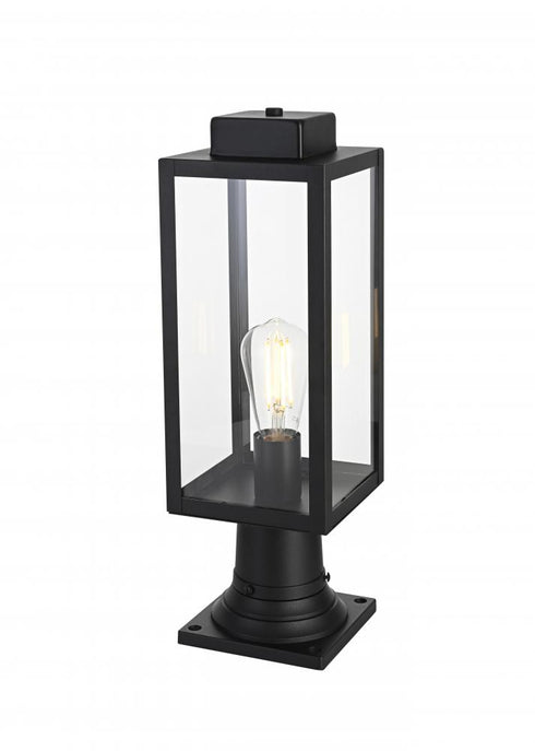 Elegant Lighting Hilton 7 inch Outdoor Pendant in Black Model: OD330P19BK