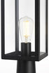 Elegant Lighting Hilton 7 inch Outdoor Pendant in Black Model: OD330P19BK
