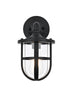 Elegant Lighting Hugo 1 Light Wall Sconce W6 Inch xH11.5 Inch xE8 Inch in Black Model: OD807W12BK