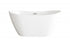 Elegant Lighting Ines 59 inch Soaking Bathtub in Glossy White with Brushed Gold Trim Model: BT10354GW-BGD