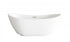 Elegant Lighting Ines 62 inch Soaking Bathtub in Glossy White with Brushed Gold Trim Model: BT10362GW-BGD