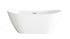 Elegant Lighting Ines 72 inch Soaking Bathtub in Glossy White with Brushed Gold Trim Model: BT10372GW-BGD