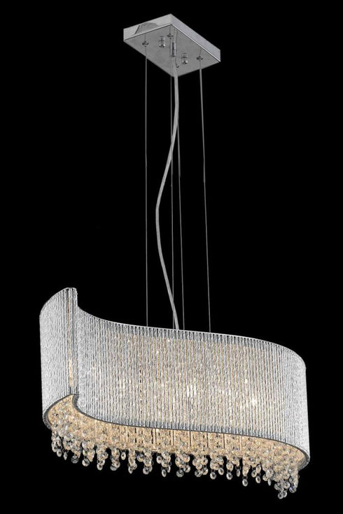 Elegant Lighting Influx 5 light in Chrome Pendant Clear Royal Cut Crystal Model: V2090D32C/RC