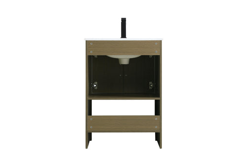 Elegant Lighting Ira Vanity Cabinet 2Dr W24 Inch xD19 Inch xH34 Inch in Chestnut Brown Model: VF25224MCB