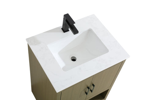 Elegant Lighting Ira Vanity Cabinet 2Dr W24 Inch xD19 Inch xH34 Inch in Chestnut Brown Model: VF25224MCB