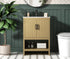 Elegant Lighting Ira Vanity Cabinet 2Dr W24 Inch xD19 Inch xH34 Inch in Honey Brown Model: VF25224MHB