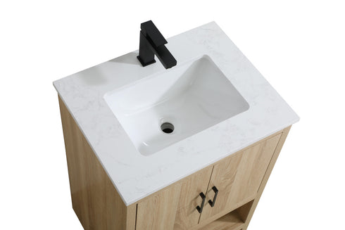 Elegant Lighting Ira Vanity Cabinet 2Dr W24 Inch xD19 Inch xH34 Inch MW in Mango Wood Finish Model: VF25224MW