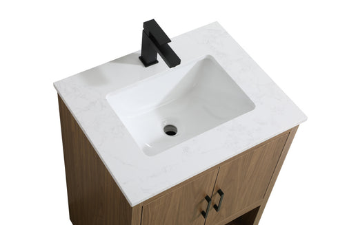 Elegant Lighting Ira Vanity Cabinet 2Dr W24 Inch xD19 Inch xH34 Inch WB in Walnut Brown Finish Model: VF25224WB