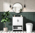Elegant Lighting Ira Vanity Cabinet 2Dr W24 Inch xD19 Inch xH34 Inch WH in White Finish Model: VF25224MWH
