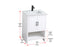 Elegant Lighting Ira Vanity Cabinet 2Dr W24 Inch xD19 Inch xH34 Inch WH in White Finish Model: VF25224MWH