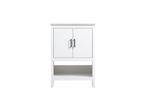 Elegant Lighting Ira Vanity Cabinet 2Dr W24 Inch xD19 Inch xH34 Inch WH in White Finish Model: VF25224MWH