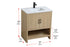 Elegant Lighting Ira Vanity Cabinet 2Dr W30 Inch x D19 Inch x H34 Inch MW in Mango Wood Finish Model: VF25230MW