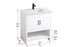 Elegant Lighting Ira Vanity Cabinet 2Dr W30 Inch x D19 Inch x H34 Inch WH in White Finish Model: VF25230MWH