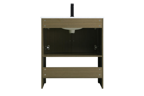 Elegant Lighting Ira Vanity Cabinet 2Dr W30 Inch xD19 Inch xH34 Inch in Chestnut Brown Model: VF25230MCB