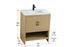 Elegant Lighting Ira Vanity Cabinet 2Dr W30 Inch xD19 Inch xH34 Inch in Honey Brown Model: VF25230MHB