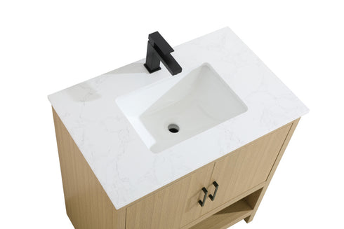 Elegant Lighting Ira Vanity Cabinet 2Dr W30 Inch xD19 Inch xH34 Inch in Honey Brown Model: VF25230MHB
