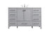 Elegant Lighting Irene 54 Inch Single Bathroom Vanity in Black Model: VF18854BK
