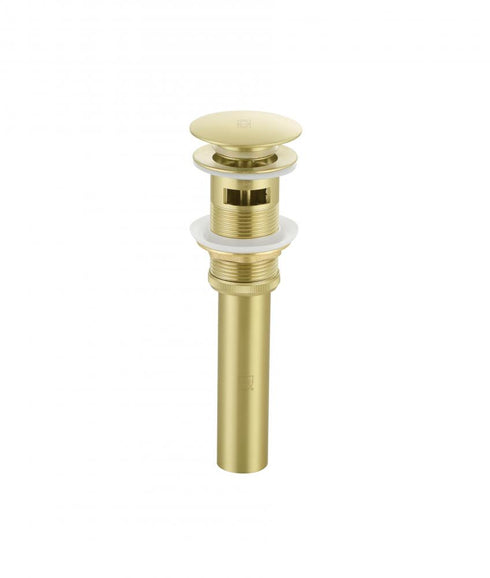 Elegant Lighting Irving Pop Up Bathroom Sink Drain with Overflow in Brushed Gold Model: VDN100BGD