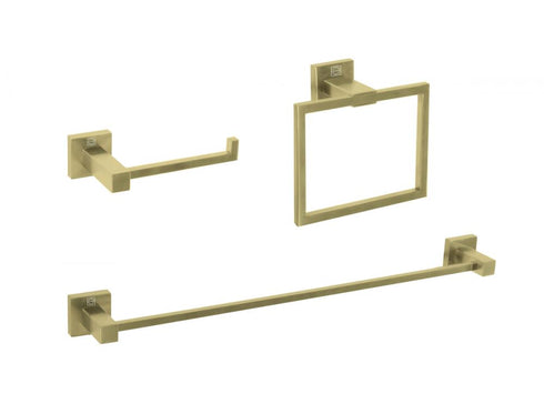 Elegant Lighting Isla 3 piece Bathroom Hardware Set in Brushed Gold Model: HWB-12S3RBGD
