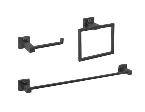 Elegant Lighting Isla 3 piece Bathroom Hardware Set in Brushed Gold Model: HWB-12S3RBGD