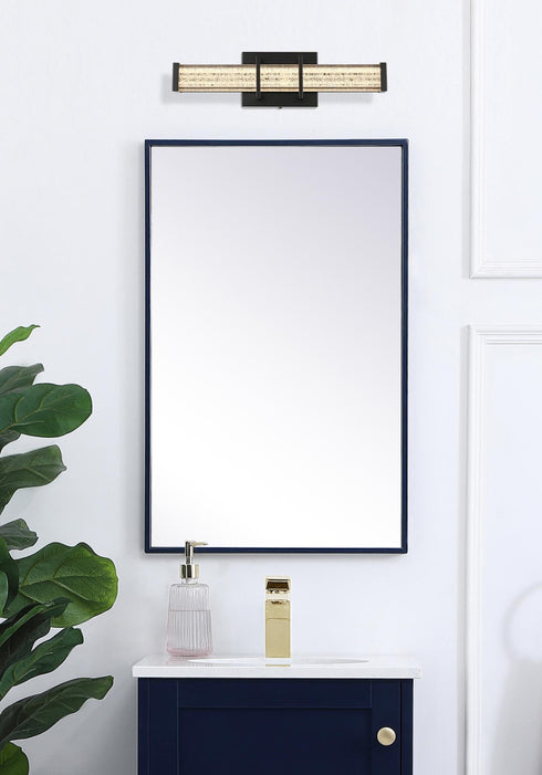 Elegant Lighting Ivaan 1 Light Wall Sconce L16 Inch E4.5 Inch H4.3 Inch LED 8 Watt 3CCT in Black Model: LD302W16BK