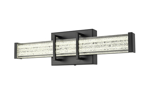 Elegant Lighting Ivaan 1 Light Wall Sconce L16 Inch E4.5 Inch H4.3 Inch LED 8 Watt 3CCT in Black Model: LD302W16BK