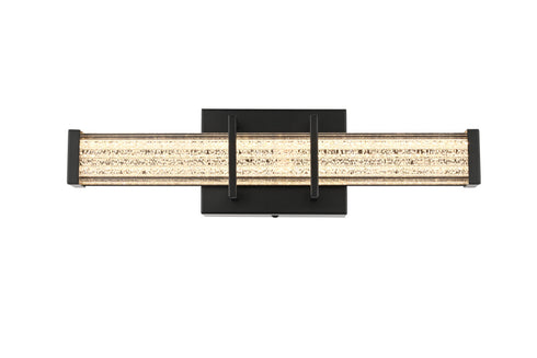 Elegant Lighting Ivaan 1 Light Wall Sconce L16 Inch E4.5 Inch H4.3 Inch LED 8 Watt 3CCT in Black Model: LD302W16BK