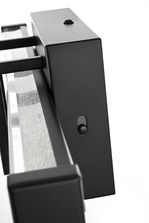 Elegant Lighting Ivaan 1 Light Wall Sconce L16 Inch E4.5 Inch H4.3 Inch LED 8 Watt 3CCT in Black Model: LD302W16BK