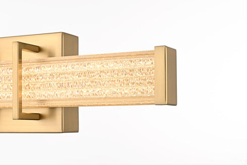 Elegant Lighting Ivaan 1 Light Wall Sconce L16 Inch E4.5 Inch H4.3 Inch LED 8 Watt 3CCT in Satin Gold Model: LD302W16SG