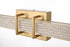 Elegant Lighting Ivaan 1 Light Wall Sconce L16 Inch E4.5 Inch H4.3 Inch LED 8 Watt 3CCT in Satin Gold Model: LD302W16SG