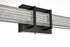Elegant Lighting Ivaan 1 Light Wall Sconce L24 Inch E4.5 Inch H4.3 Inch LED 14 Watt 3CCT in Black Model: LD302W24BK
