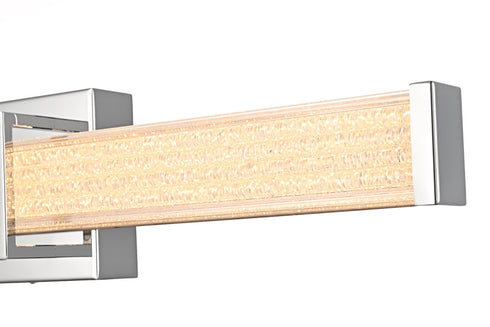 Elegant Lighting Ivaan 1 Light Wall Sconce L24 Inch E4.5 Inch H4.3 Inch LED 14 Watt 3CCT in Chrome Model: LD302W24C