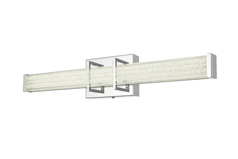 Elegant Lighting Ivaan 1 Light Wall Sconce L24 Inch E4.5 Inch H4.3 Inch LED 14 Watt 3CCT in Chrome Model: LD302W24C