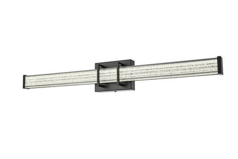 Elegant Lighting Ivaan 1 Light Wall Sconce L31 Inch E4.5 Inch H4.3 Inch LED 18 Watt 3CCT in Black Model: LD302W31BK