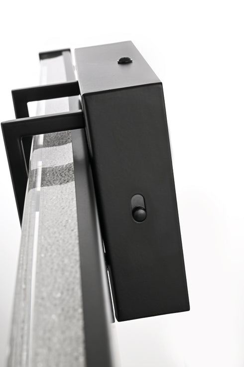 Elegant Lighting Ivaan 1 Light Wall Sconce L31 Inch E4.5 Inch H4.3 Inch LED 18 Watt 3CCT in Black Model: LD302W31BK