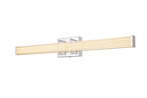 Elegant Lighting Ivaan 1 Light Wall Sconce L31 Inch E4.5 Inch H4.3 Inch LED 18 Watt 3CCT in Chrome Model: LD302W31C