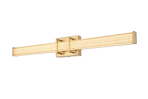 Elegant Lighting Ivaan 1 Light Wall Sconce L31 Inch E4.5 Inch H4.3 Inch LED 18 Watt 3CCT in Satin Gold Model: LD302W31SG