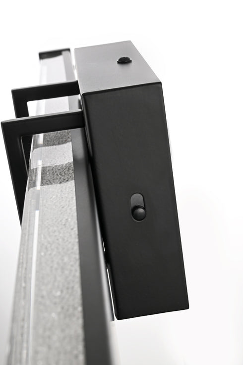 Elegant Lighting Ivaan 1 Light Wall Sconce L36 Inch E4.5 Inch H4.3 Inch LED 24 Watt 3CCT in Black Model: LD302W36BK