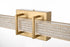 Elegant Lighting Ivaan 1 Light Wall Sconce L36 Inch E4.5 Inch H4.3 Inch LED 24 Watt 3CCT in Satin Gold Model: LD302W36SG