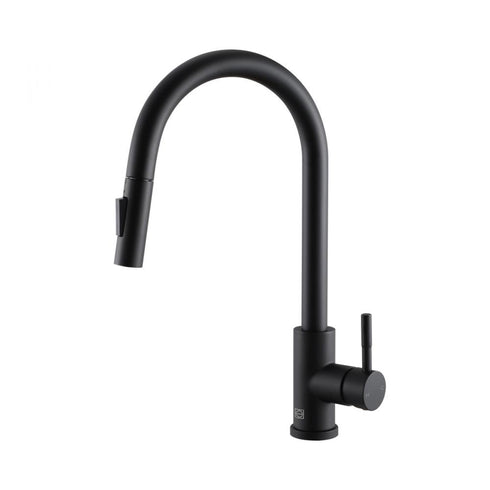 Elegant Lighting Jack Single Handle Pull Down Sprayer Kitchen Faucet in Brushed Gold Model: FAK-302BGD