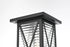 Elegant Lighting Jada 16 inch Outdoor Post light in Black in Black and Clear Finish Model: OD607P16BK