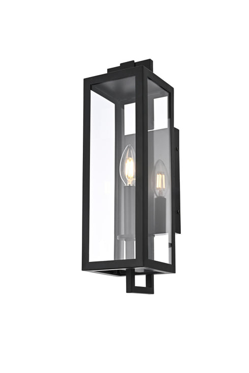Elegant Lighting Jairo 1 Light Wall Sconce W5 Inch xH16.5 Inch xE6 Inch in Black Model: OD809W17BK