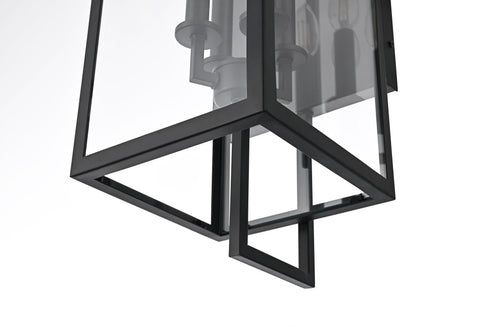 Elegant Lighting Jairo 4 Light Wall Sconce W8 Inch xH26 Inch xE9 Inch in Black Model: OD809W26BK