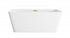 Elegant Lighting Jamison 59 inch Bathtub in Glossy White with Brushed Gold Trim Model: BT30659GW-BGD