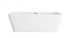 Elegant Lighting Jamison 67 inch Bathtub in Glossy White with Brushed Gold Trim Model: BT30667GW-BGD