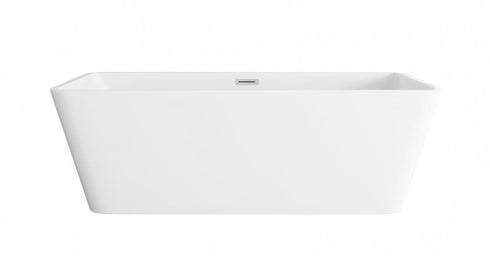 Elegant Lighting Jamison 67 inch Bathtub in Glossy White with Brushed Gold Trim Model: BT30667GW-BGD